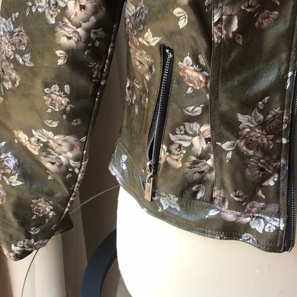 Vegan leather jacket size M green color - Picture 4 of 8